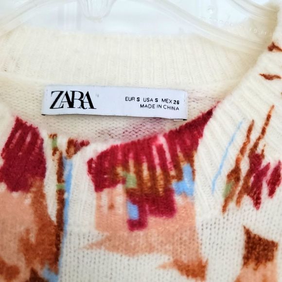 Nwot Zara Vintage Inspired 50s Ski Sweater - Picture 2 of 6